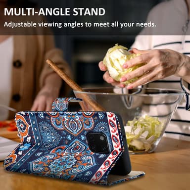 Huawei MATE 20 PRO Suojakuori Lompakkokotelo (Sininen)