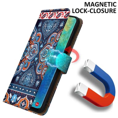 Huawei MATE 20 PRO Suojakuori Lompakkokotelo (Sininen)