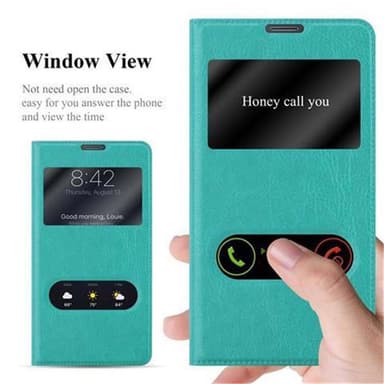 Lompakkokotelo Samsung Galaxy NOTE 4 Case (Turkoosi)
