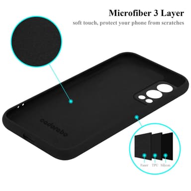 OnePlus Nord 2 5G Suojakuori Kotelo Case (Musta)