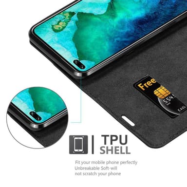 Honor View 30 PRO Suojakuori Lompakkokotelo (Musta)