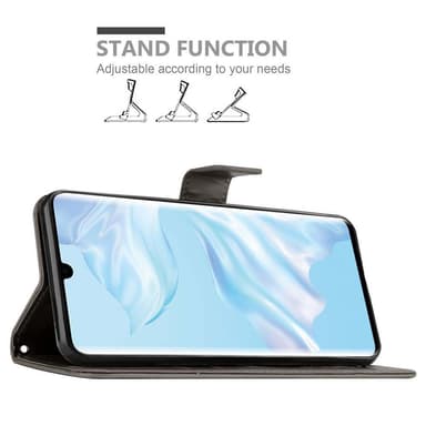 Huawei P30 PRO Suojakuori Lompakkokotelo (harmaa)