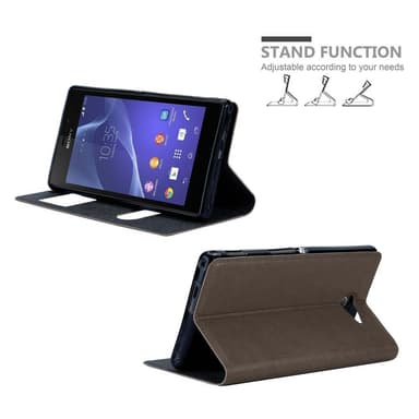 Lompakkokotelo Sony Xperia M2 / M2 AQUA Case (Ruskea)