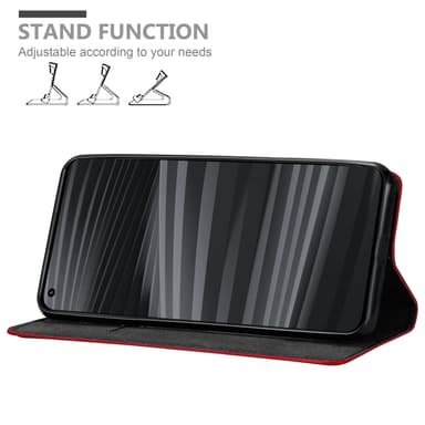 Realme GT 2 PRO Suojakuori Lompakkokotelo (Punainen)