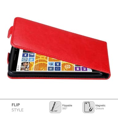 Nokia Lumia 830 Suojakuori Lompakkokotelo (Punainen)