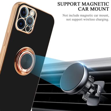 iPhone 12 PRO MAX Suojakuori Kotelo (Musta)