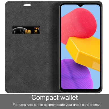 Samsung Galaxy M13 4G Suojakuori Lompakkokotelo (Musta)