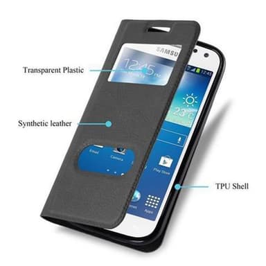 Lompakkokotelo Samsung Galaxy S4 MINI Case (Musta)