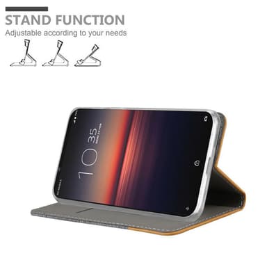 Sony Xperia 1 II Suojakuori Lompakkokotelo (harmaa)