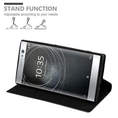 Sony Xperia XA2 Suojakuori Lompakkokotelo (Musta)