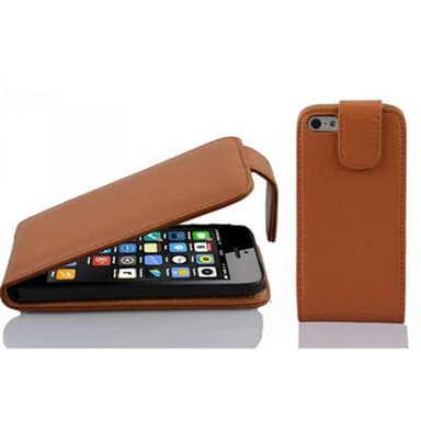 iPhone 5C Suojakuori Lompakkokotelo (Ruskea)