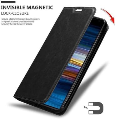 Sony Xperia 10 PLUS Suojakuori Lompakkokotelo (Musta)