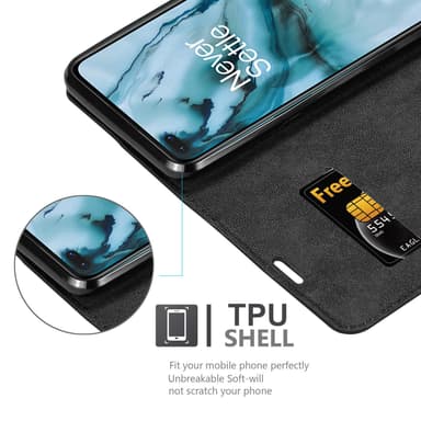 OnePlus Nord Suojakuori Lompakkokotelo (Musta)