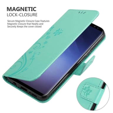 Samsung Galaxy S9 Suojakuori Lompakkokotelo (Turkoosi)