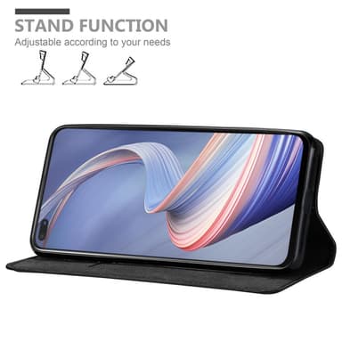 Oppo A92s Suojakuori Lompakkokotelo (Musta)