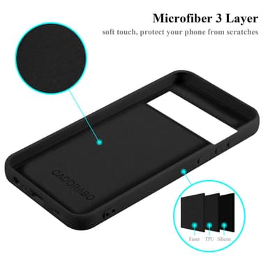Google PIXEL 8 Pro Suojakuori Kotelo Case (Musta)