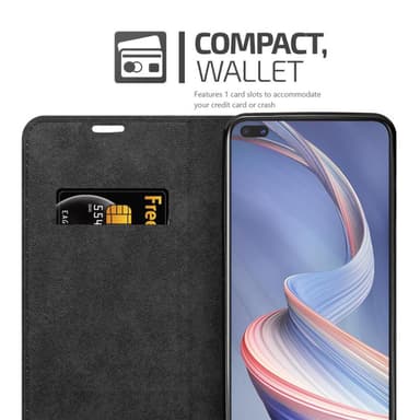 Oppo A92s Suojakuori Lompakkokotelo (Musta)