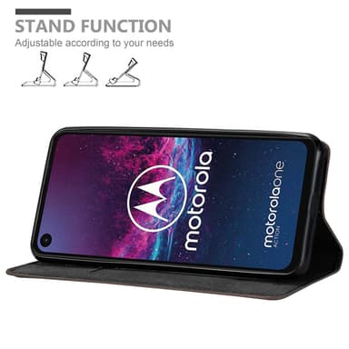 Motorola ONE ACTION Suojakuori Lompakkokotelo (Ruskea)