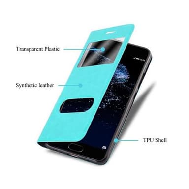 Lompakkokotelo Huawei P10 Case (Turkoosi)
