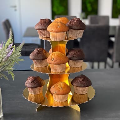 Etagere Muffiniteline Cupcake teline (kulta)