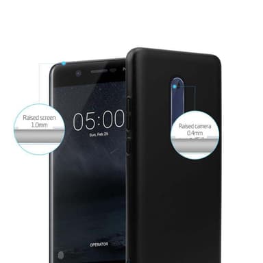 Nokia 5 2017 Suojakuori Kotelo Cover (Musta)