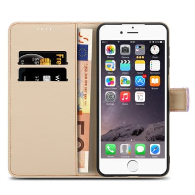 iPhone 6 / 6S Suojakuori Lompakkokotelo (Violetti)