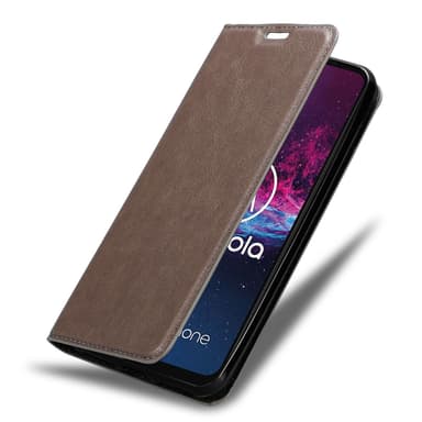 Motorola ONE ACTION Suojakuori Lompakkokotelo (Ruskea)