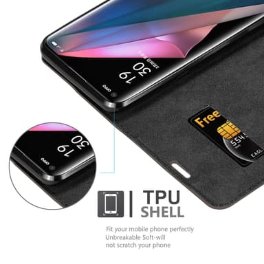 Oppo FIND X3 PRO Suojakuori Lompakkokotelo (Ruskea)
