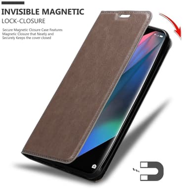 Oppo FIND X3 PRO Suojakuori Lompakkokotelo (Ruskea)
