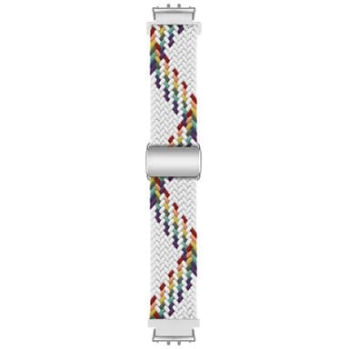 Punottu magneettinen ranneke Samsung Galaxy Fit 3 - White Rainbow