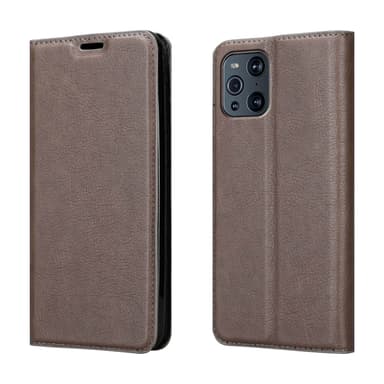 Oppo FIND X3 PRO Suojakuori Lompakkokotelo (Ruskea)
