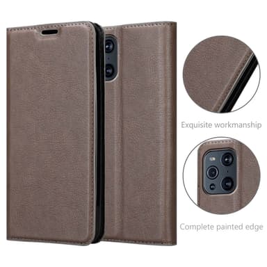 Oppo FIND X3 PRO Suojakuori Lompakkokotelo (Ruskea)