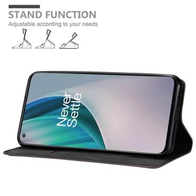 OnePlus Nord N10 5G Suojakuori Lompakkokotelo (Ruskea)