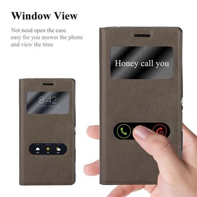 Lompakkokotelo Sony Xperia M2 / M2 AQUA Case (Ruskea)