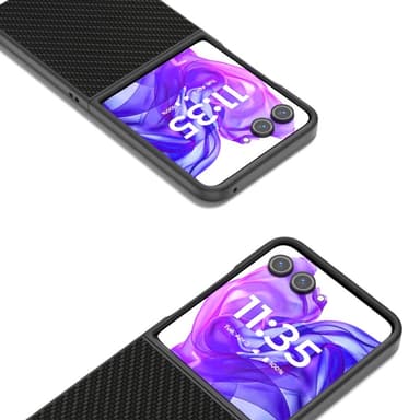Motorola Razr 50 Ultra 5G SKALO ABEEL Carbon Fiber Suojakuori Musta