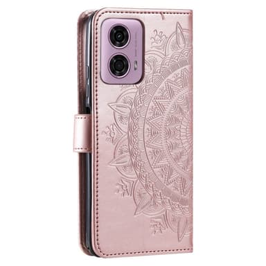 SKALO Motorola Moto G85 5G Mandala lompakkokotelo - Ruusukulta