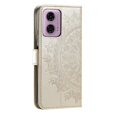 SKALO Motorola Moto G85 5G Mandala lompakkokotelo - Kulta