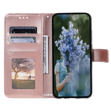 SKALO Motorola Moto G85 5G Mandala lompakkokotelo - Ruusukulta