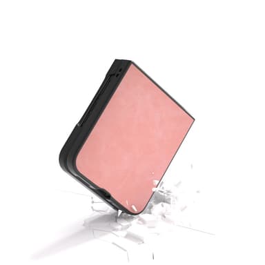 SKALO Motorola Razr 50 Ultra 5G ABEEL PU Nahka Fold Suojakuori - Pinkki