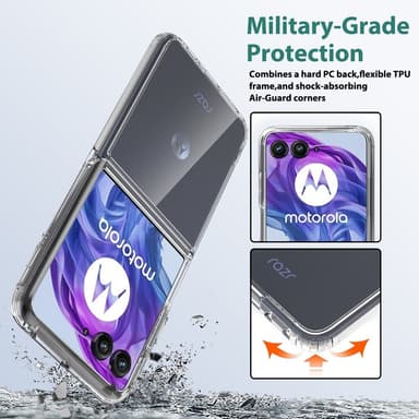 SKALO Motorola Razr 50 Ultra 5G TPU Clear Hybridi Suojakuori - Läpinäkyvä