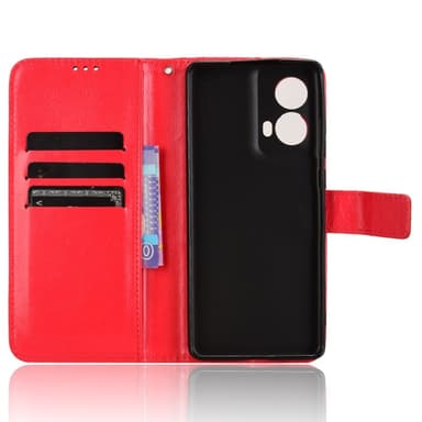 SKALO Motorola Moto G85 5G PU-nahkainen Lompakkokotelo - Punainen