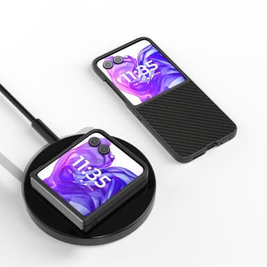 Motorola Razr 50 Ultra 5G SKALO ABEEL Carbon Fiber Suojakuori Musta