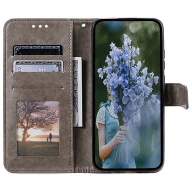 SKALO Motorola Moto G85 5G Mandala lompakkokotelo - Harmaa