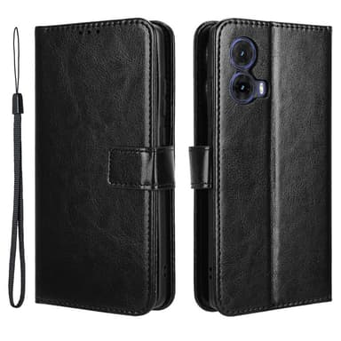 SKALO Motorola Moto G85 5G PU-nahkainen Lompakkokotelo - Musta