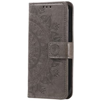 SKALO Motorola Moto G85 5G Mandala lompakkokotelo - Harmaa