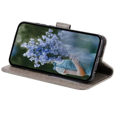 SKALO Motorola Moto G85 5G Mandala lompakkokotelo - Harmaa