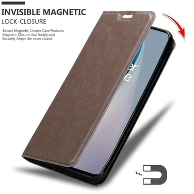 OnePlus Nord N10 5G Suojakuori Lompakkokotelo (Ruskea)