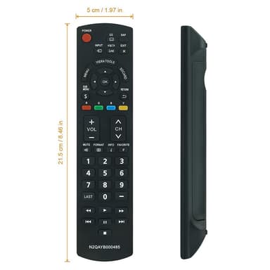 Television kaukosäädin Korvaa N2QAYB000485 Panasonic TV:lle