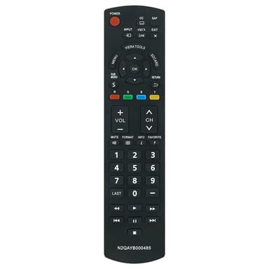 Television kaukosäädin Korvaa N2QAYB000485 Panasonic TV:lle