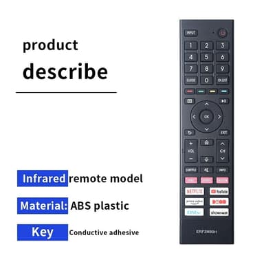 Television kaukosäädin Korvaa ERF3M80H Hisense TV:lle